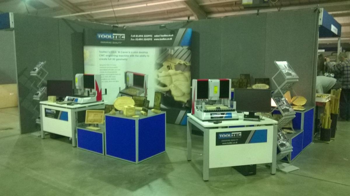 Exhibitions ClickNcarve CNC engraving machine by Tooltec Tooling